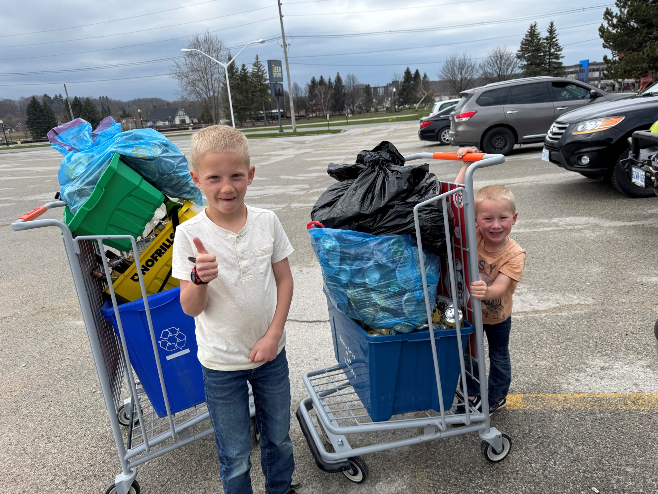 Collecting beer cans